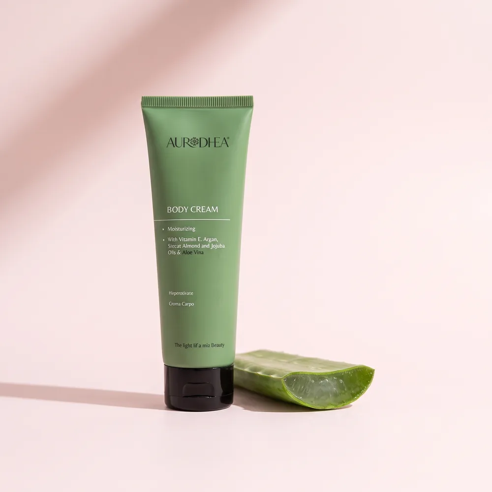Aurodhea Körpercreme mit Vitamin E, Arganöl, Süßmandelöl, Jojobaöl & Aloe Vera