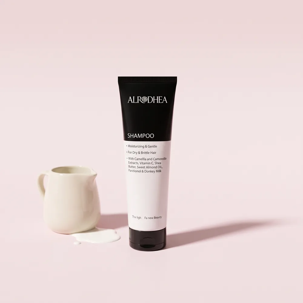 Aurodhea Shampoo mit Kamille- & Kamelienextrakt, Vitamin E, Shea- & Mandelöl, Panthenol, Eselsmilch