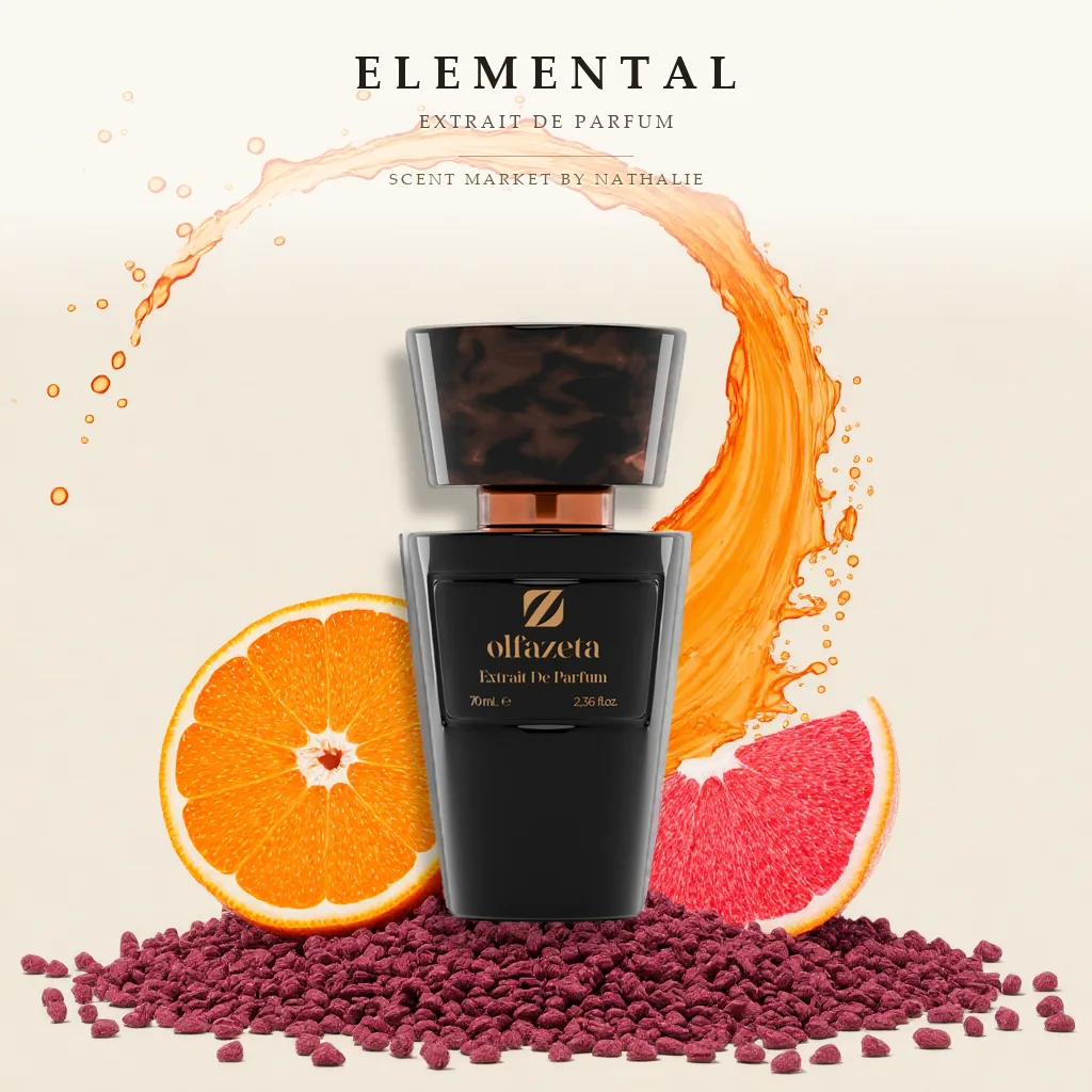 Elemental – Flakon mit den Zutaten seiner Duftnoten