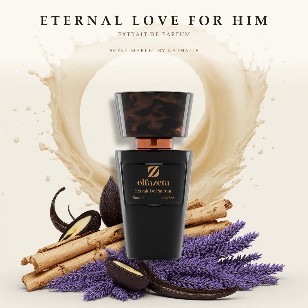 Eternal Love For Him – Flakon mit den Zutaten seiner Duftnoten