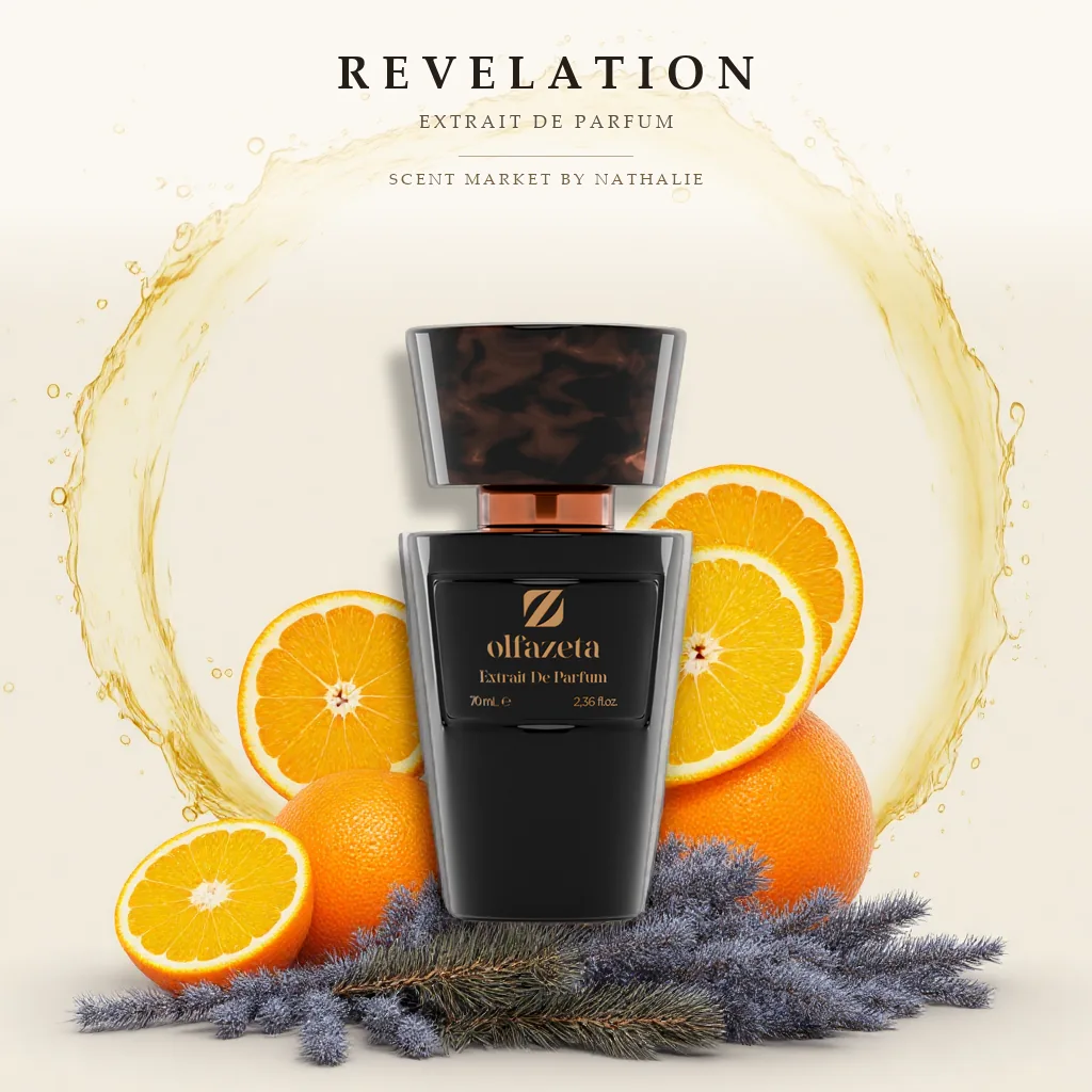 Revelation – Flakon mit den Zutaten seiner Duftnoten